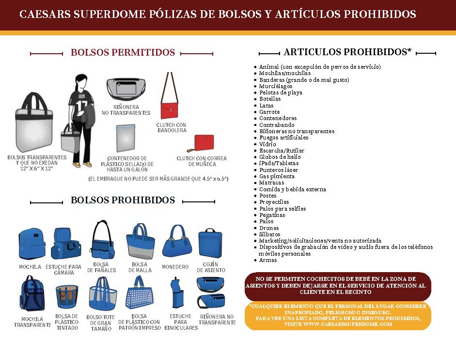 Spanish bag policies
